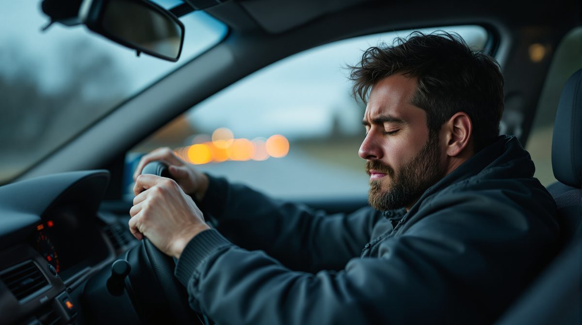 Müder Fahrer am Steuer – Müdigkeit beim Autofahren erkennen und vermeiden